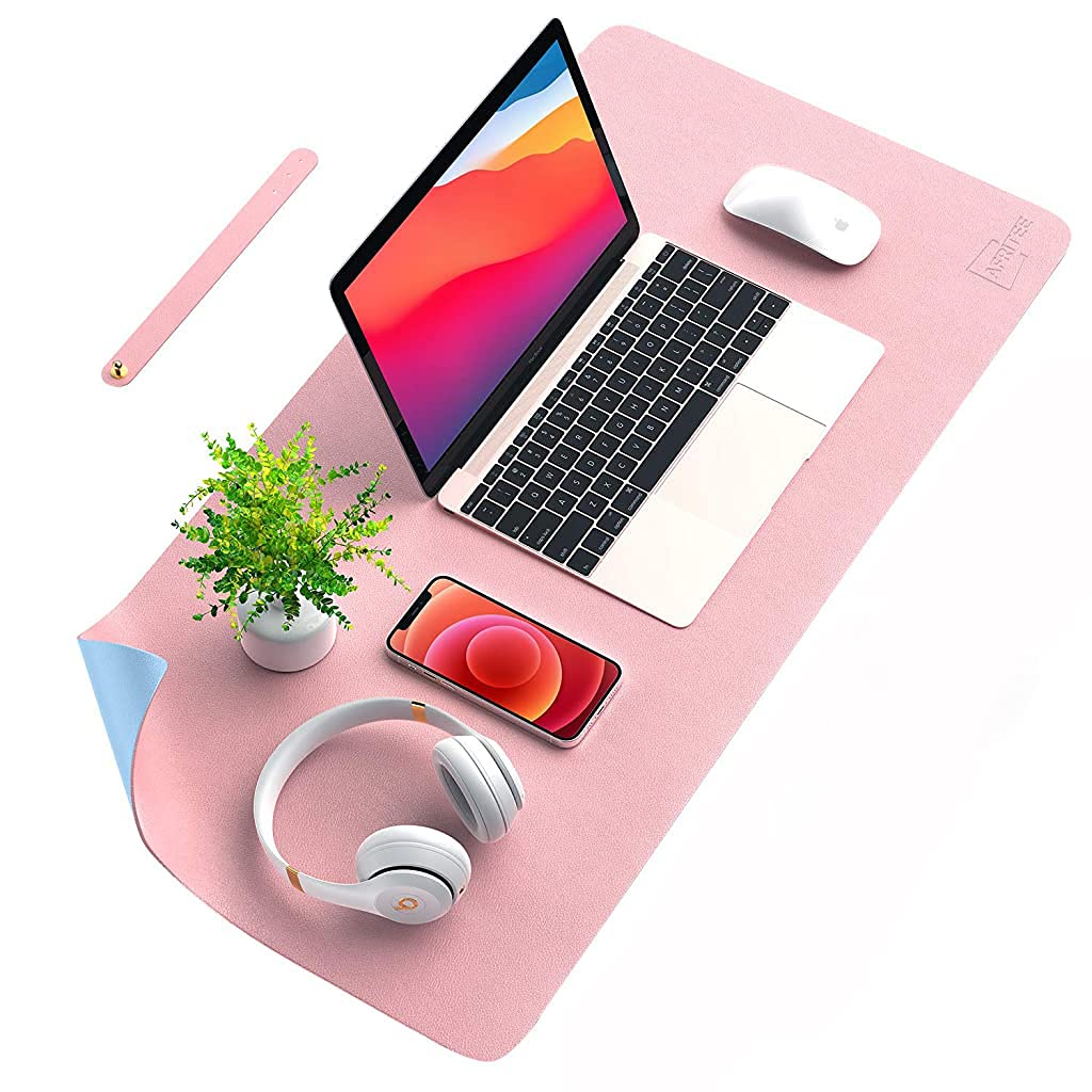 HASTHIP Mouse Pad Desk Pad Protector Mat - Dual Side PU Leather Desk Mat Waterproof Large Mouse Pad Work for Home/Office/Gaming HASTHIP Mouse Pad Desk Pad Protector Mat - Dual Side PU Leather Desk Mat Waterproof Large Mouse Pad Work for Home/Office/Gaming